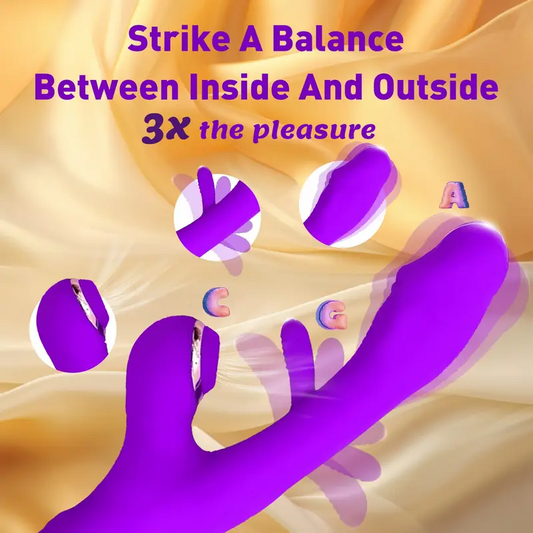 3-in-1 G-Spot Vibrator - Silent, Powerful Handheld Electric Bullet Massager with 7 Vibration, 7 Flapping & 7 Tongue Sucking Modes3-in-1 G-Spot Vibrator - Silent, Powerful Handheld Electric Bullet Massager with 7 Vibration, 7 Flapping