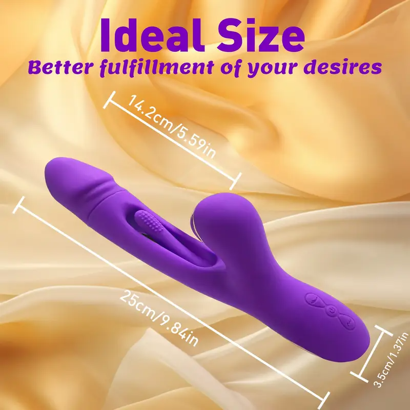 3-in-1 G-Spot Vibrator - Silent, Powerful Handheld Electric Bullet Massager with 7 Vibration, 7 Flapping & 7 Tongue Sucking Modes3-in-1 G-Spot Vibrator - Silent, Powerful Handheld Electric Bullet Massager with 7 Vibration, 7 Flapping