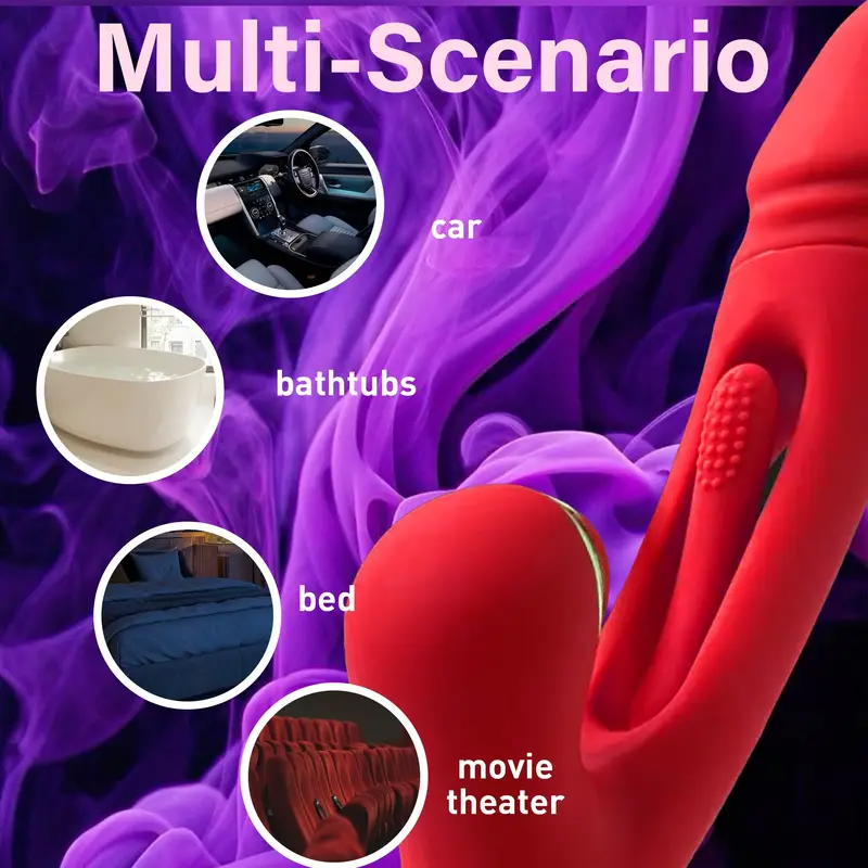 3-in-1 G-Spot Vibrator - Silent, Powerful Handheld Electric Bullet Massager with 7 Vibration, 7 Flapping & 7 Tongue Sucking Modes3-in-1 G-Spot Vibrator - Silent, Powerful Handheld Electric Bullet Massager with 7 Vibration, 7 Flapping