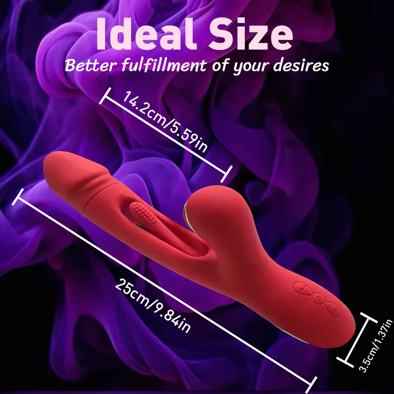 3-in-1 G-Spot Vibrator - Silent, Powerful Handheld Electric Bullet Massager with 7 Vibration, 7 Flapping & 7 Tongue Sucking Modes3-in-1 G-Spot Vibrator - Silent, Powerful Handheld Electric Bullet Massager with 7 Vibration, 7 Flapping