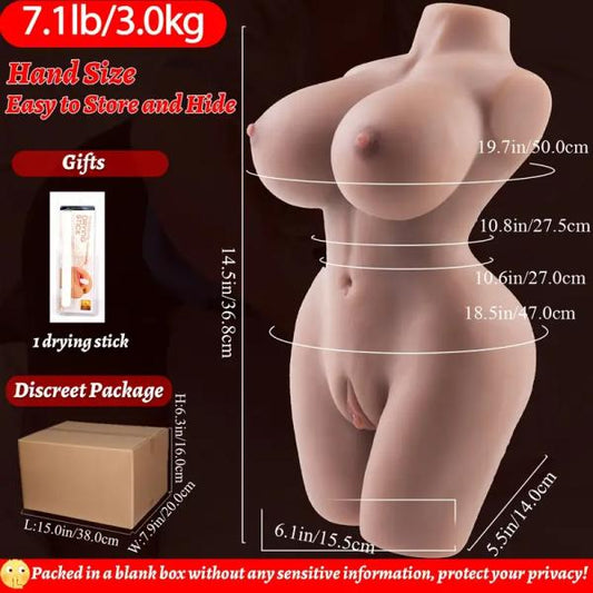 Sex Doll for Male Masturbator Doll Female Torso Sex Doll with Big Boobs Vagina Anal Realistic Sex Dolls Torso for Men, Vagina Male Masturbation Pocket Pussy Sex Toys Realistic Sex Toy for Men's Sex