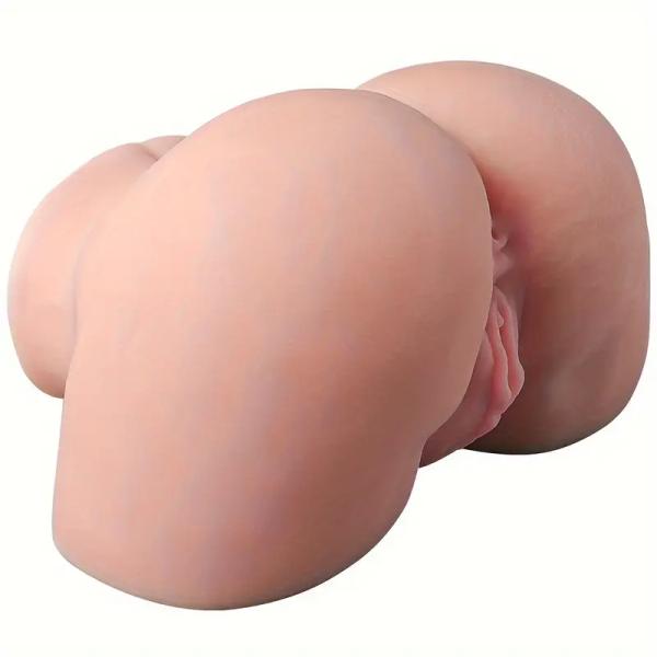 Male Masturbator with Lifelike Skin Texture, Life-Size Adult Sex Toys for Men with Female Pocket Pussy Soft Ass Realistic Tight Vagina & Anal, Fleshy Stroker Masturbation with 2 Hole